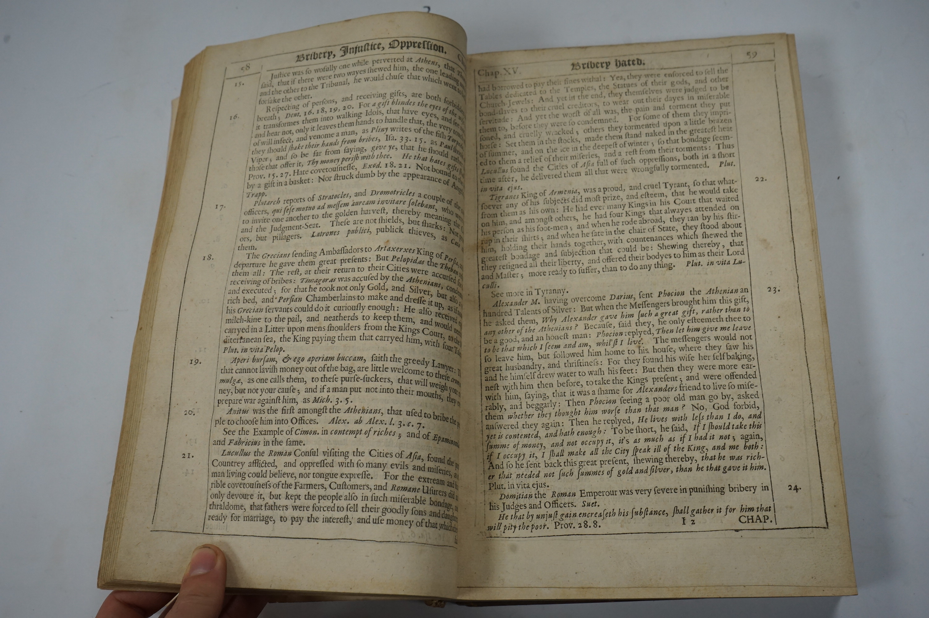 Clarke, Samuel - A Mirrour or Looking-Glass both for Saints, and Sinners, held forth in some thousands of examples ... the first volume, 4th edition very much enlarged ... pictorial engraved and printed titles, portrait